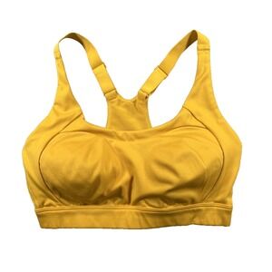 Gymshark Racerback Sports Bra‎ Padded Mustard Yellow Size Small